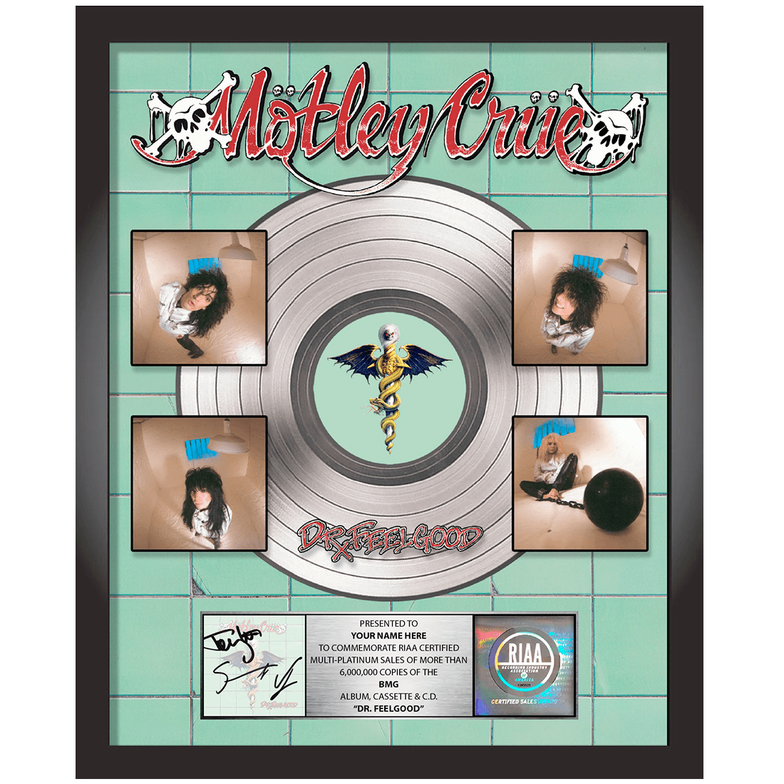 Dr. Feelgood Hand Hand Signed Commemorative Album Plaque Dr. Feelgood Hand Hand Signed Commemorative Album Plaque
