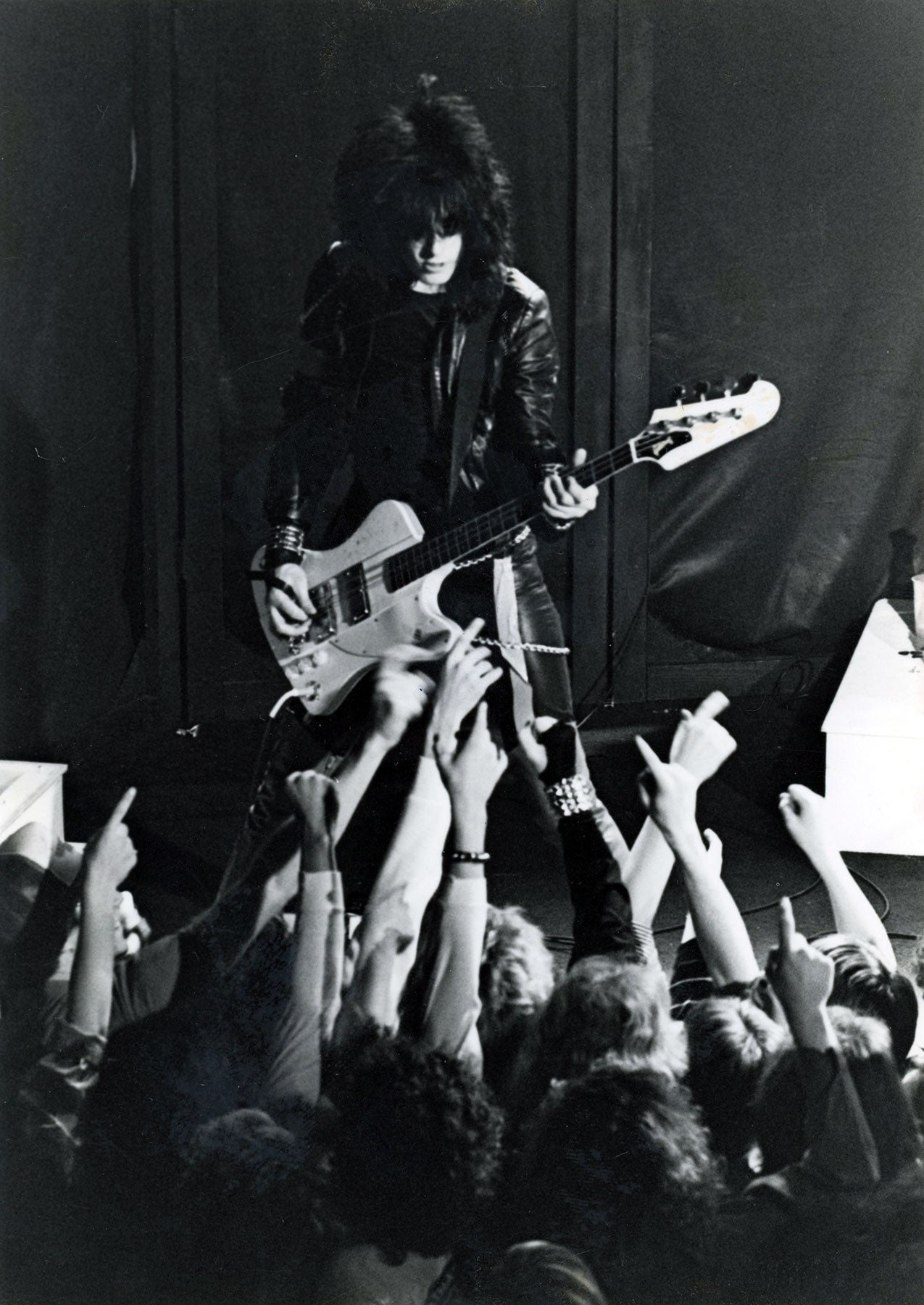 LA crowds celebrating Motley Crue at the Sunset Strip 1981