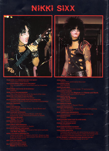 Shout Tour Book: Nikki – Crüeseum