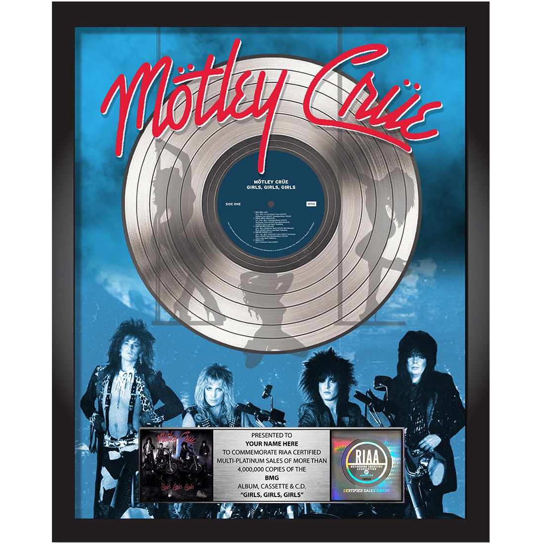 Girls Girls Girls Commemorative Album Plaque – Crüeseum