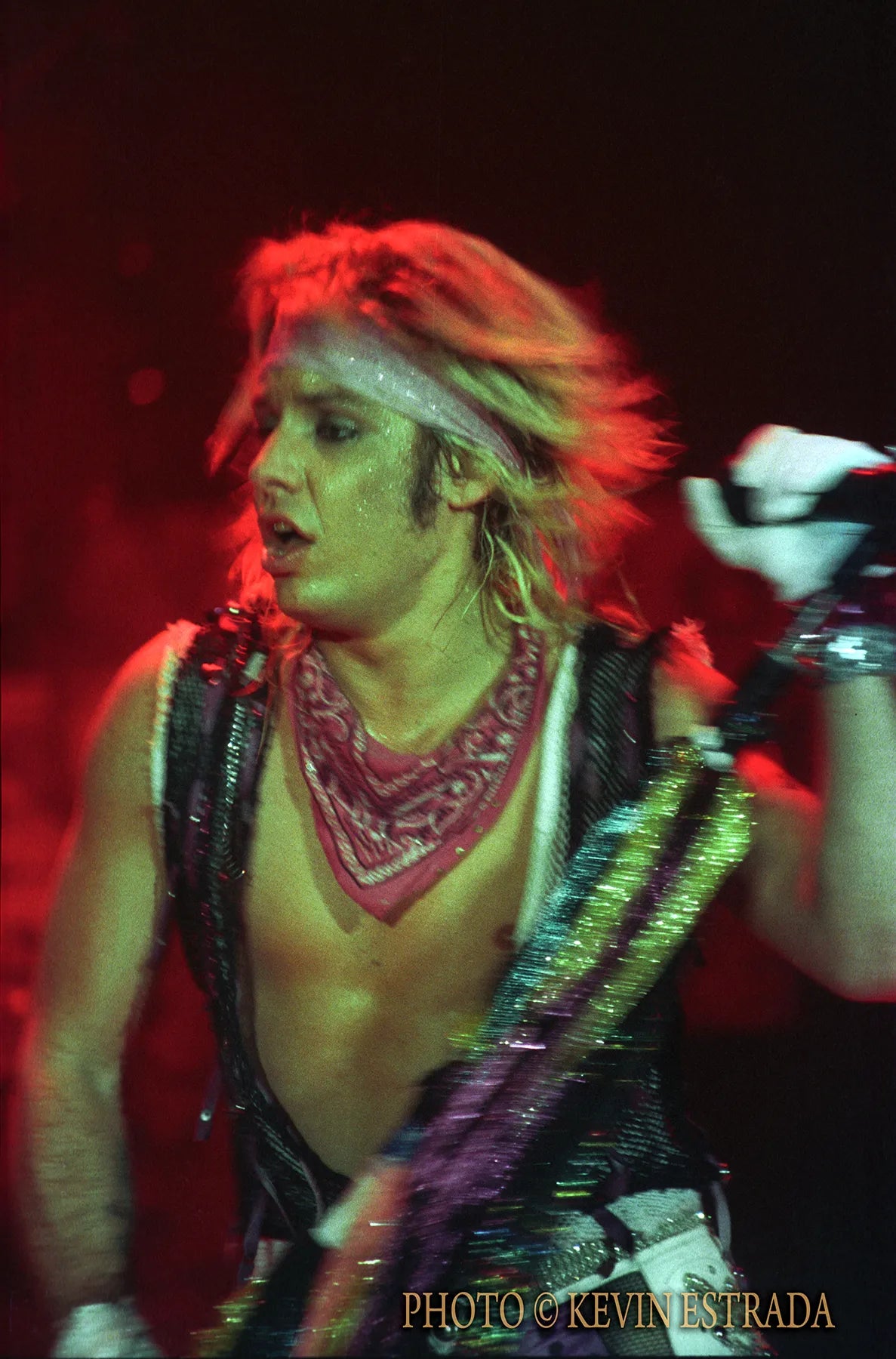 Vince on US Theatre of Pain Tour, The Forum, L.A. 1985