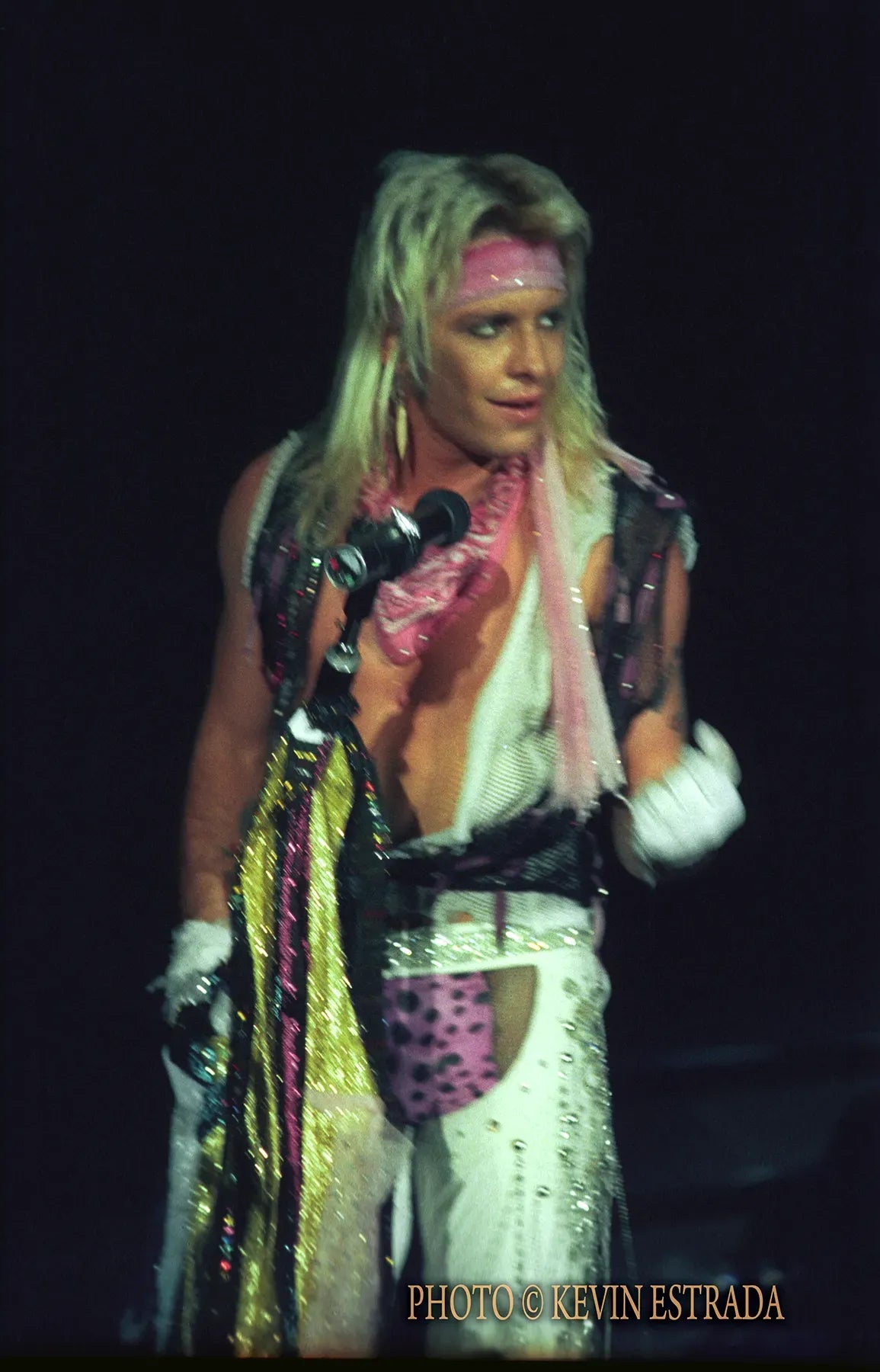 Vince on US Theatre of Pain Tour, The Forum, L.A. 1985
