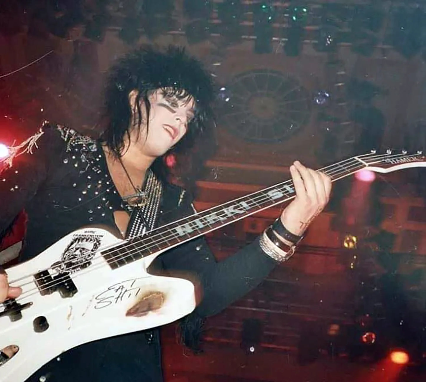 Nikki on UK Theatre of Pain Tour, 1986