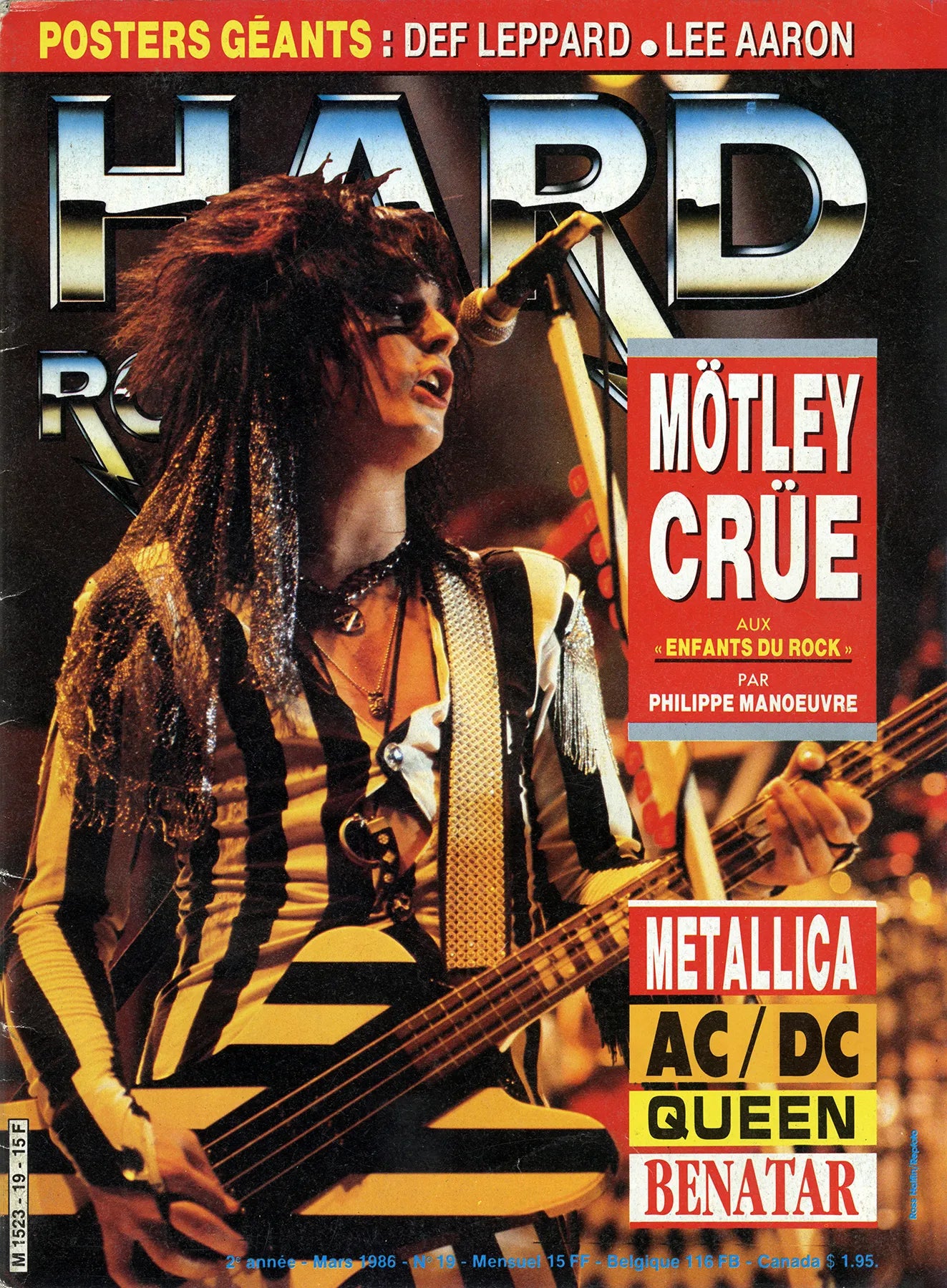 Hard Rock Magazine France March 1986, Mötley Crüe Cover Story