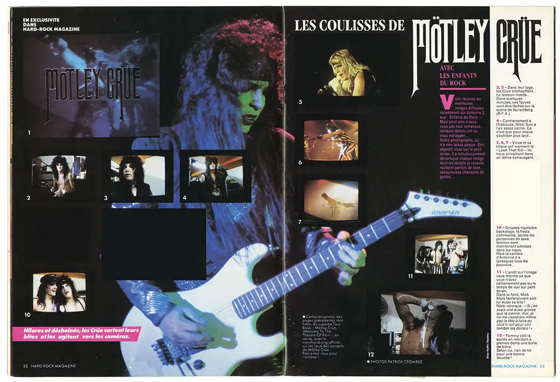 Hard Rock Magazine France March 1986, Mötley Crüe Cover Story