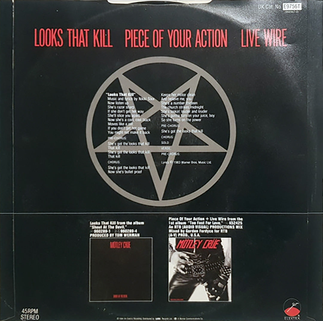 "Looks That Kill" UK 12" Single, 1984