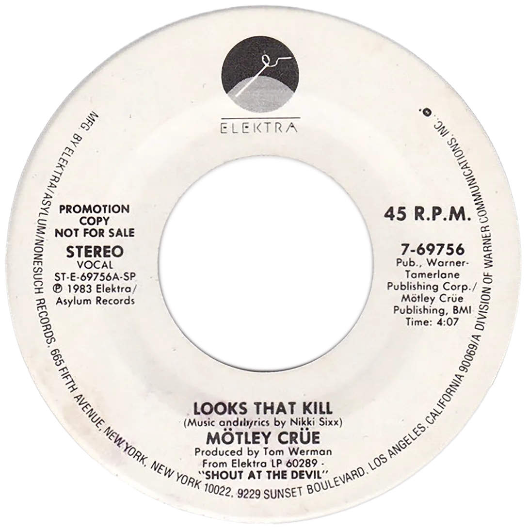 "Looks That Kill" US 7" Promo, 1984