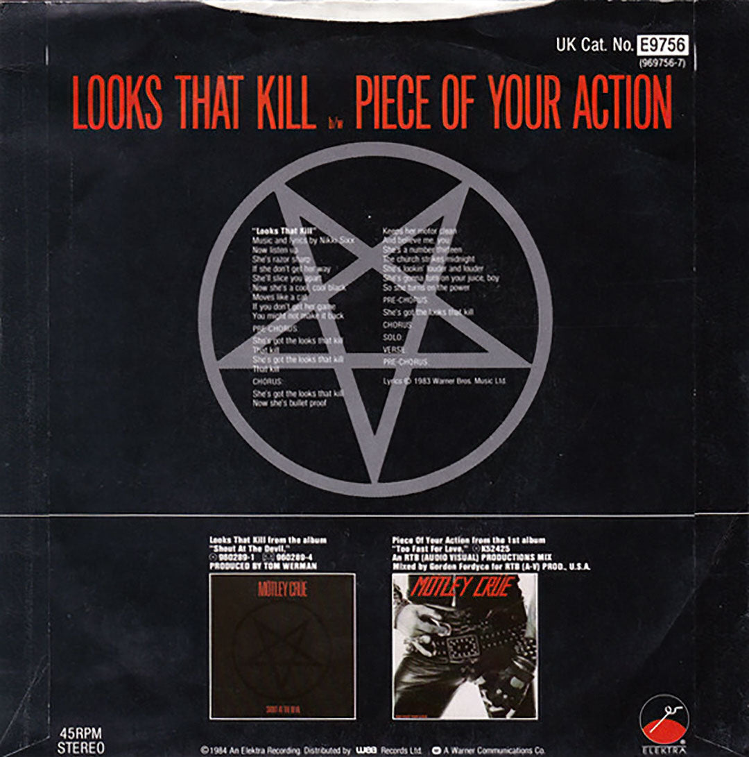 "Looks That Kill" UK 7" Single, 1984
