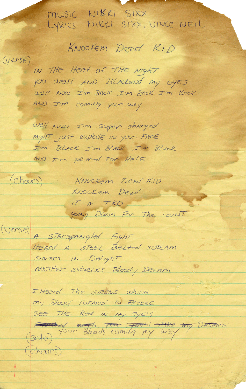 "Knock 'Em Dead, Kid" Lyrics