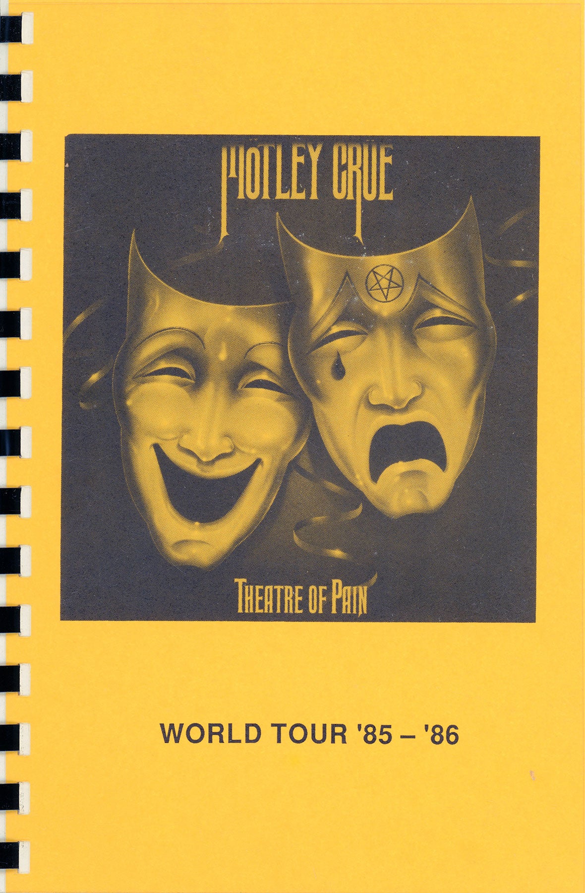 Nikki Sixx's itinerary tour book for Theatre of Pain World Tour starting in Japan 1985-1986