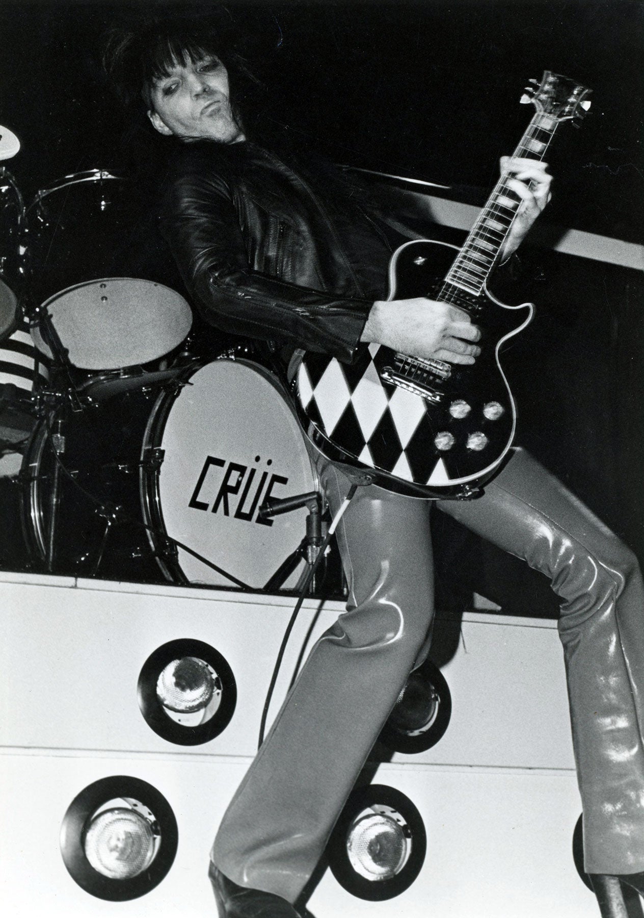 Mick Mars on the Sunset Strip at an early Motley Crue show 1981