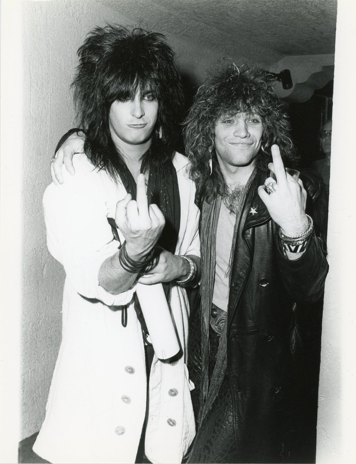 Nikki Sixx and Bon Jovi at Hollywood Palace, California 1985